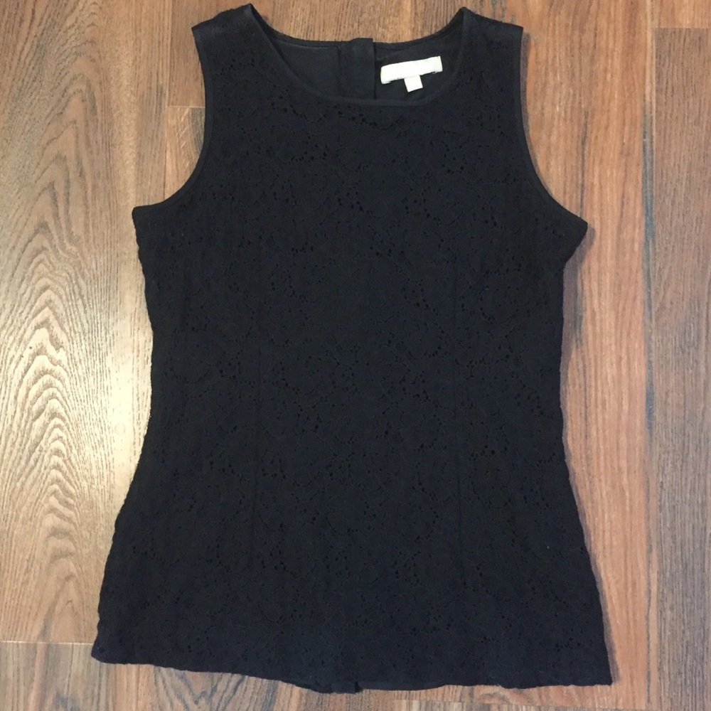 Banana Republic Black Lace Sleeveless Top